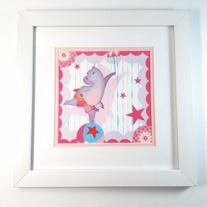 Disney Inspired "Live the Story" Framed Art Cute Baby Hippo Circus Performer